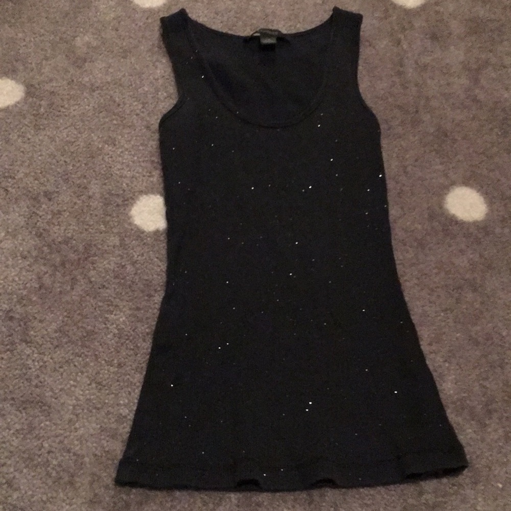 Black sparkly tank top